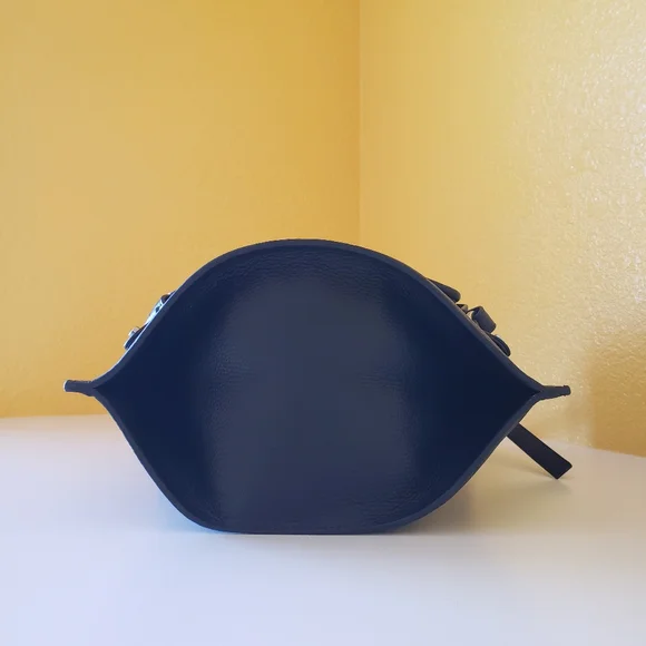 ALLSAINTS Alpha Pebble Leather Convertible Backpack/ Shoulder Bag Purse Black - Picture 9 of 16